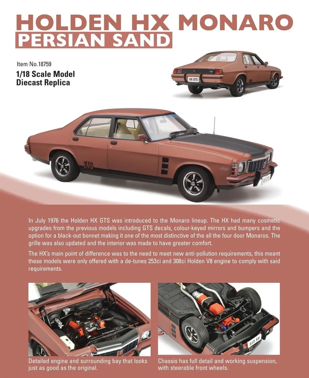 54005 holden monaro diecast hero